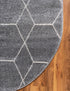 Trellis Mosaic Collection Area Rug - Arborville (Light Gray)