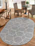 Trellis Mosaic Collection Area Rug - Arborville (Light Gray)