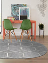 Lattice Garden Collection Area Rug - Arborville (Light Gray) Oval Light Gray  lifestyle 16