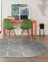 Trellis Mosaic Collection Area Rug - Arborville (Light Gray)