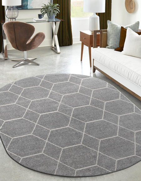 Trellis Mosaic Collection Area Rug - Arborville (Light Gray)