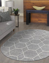 Lattice Garden Collection Area Rug - Arborville (Light Gray) Oval Light Gray  lifestyle 40