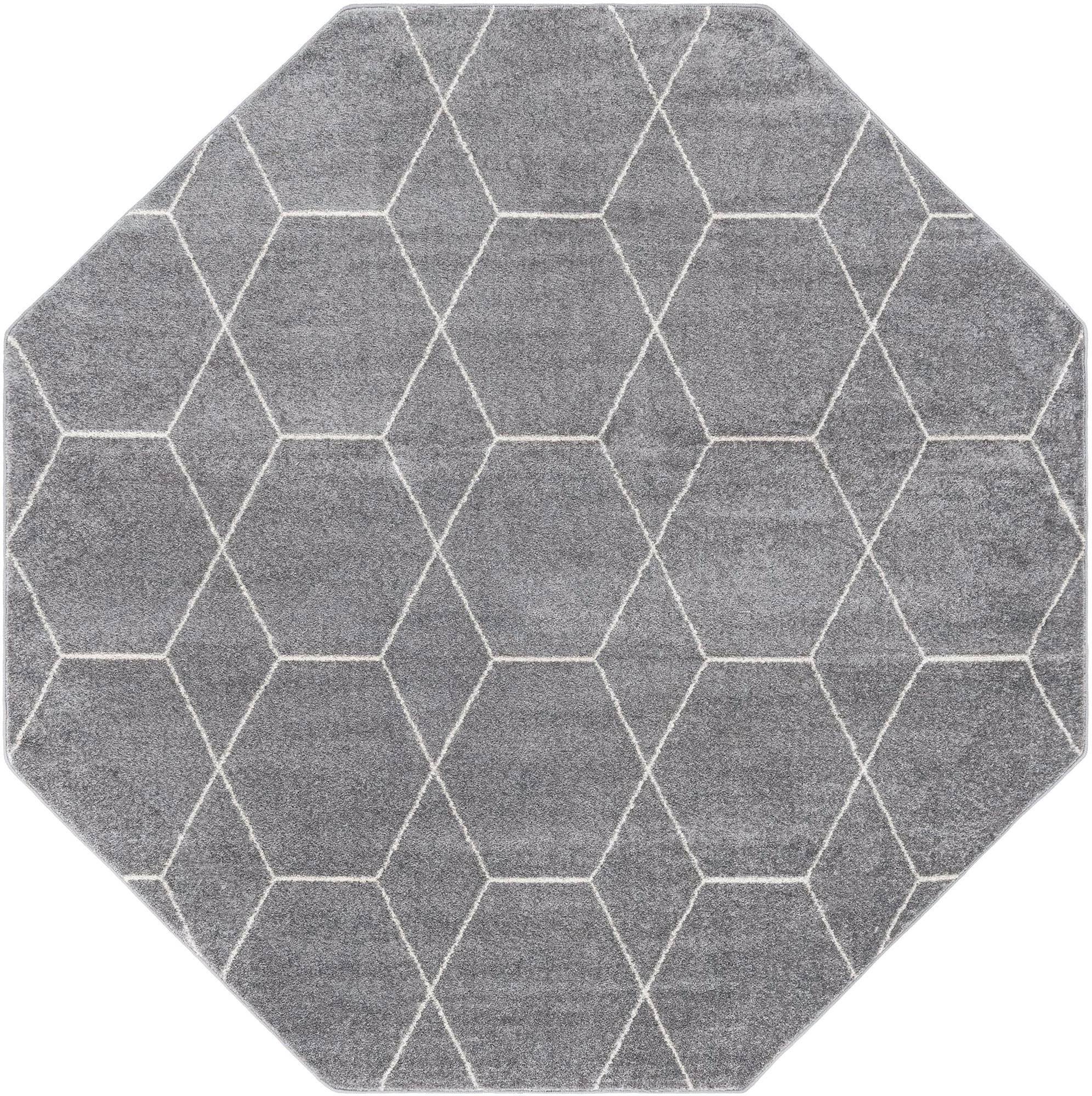 Trellis Mosaic Collection Area Rug - Arborville (Light Gray)