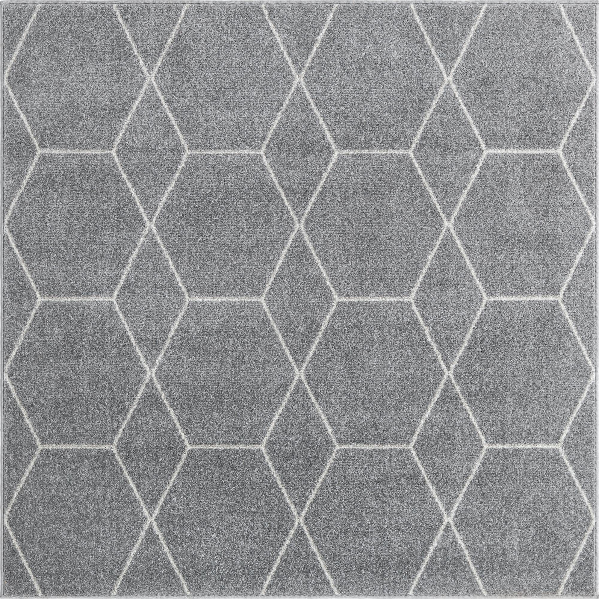 Trellis Mosaic Collection Area Rug - Arborville (Light Gray)