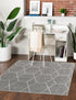 Trellis Mosaic Collection Area Rug - Arborville (Light Gray)