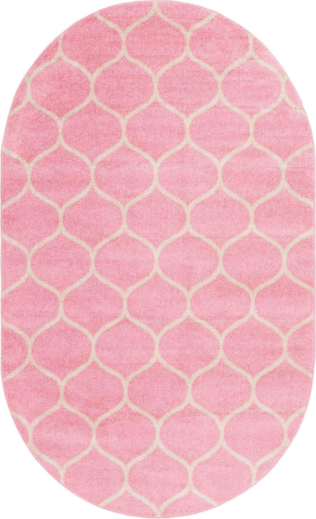 Trellis Mosaic Collection Area Rug -  Pergolatown (Light Pink)