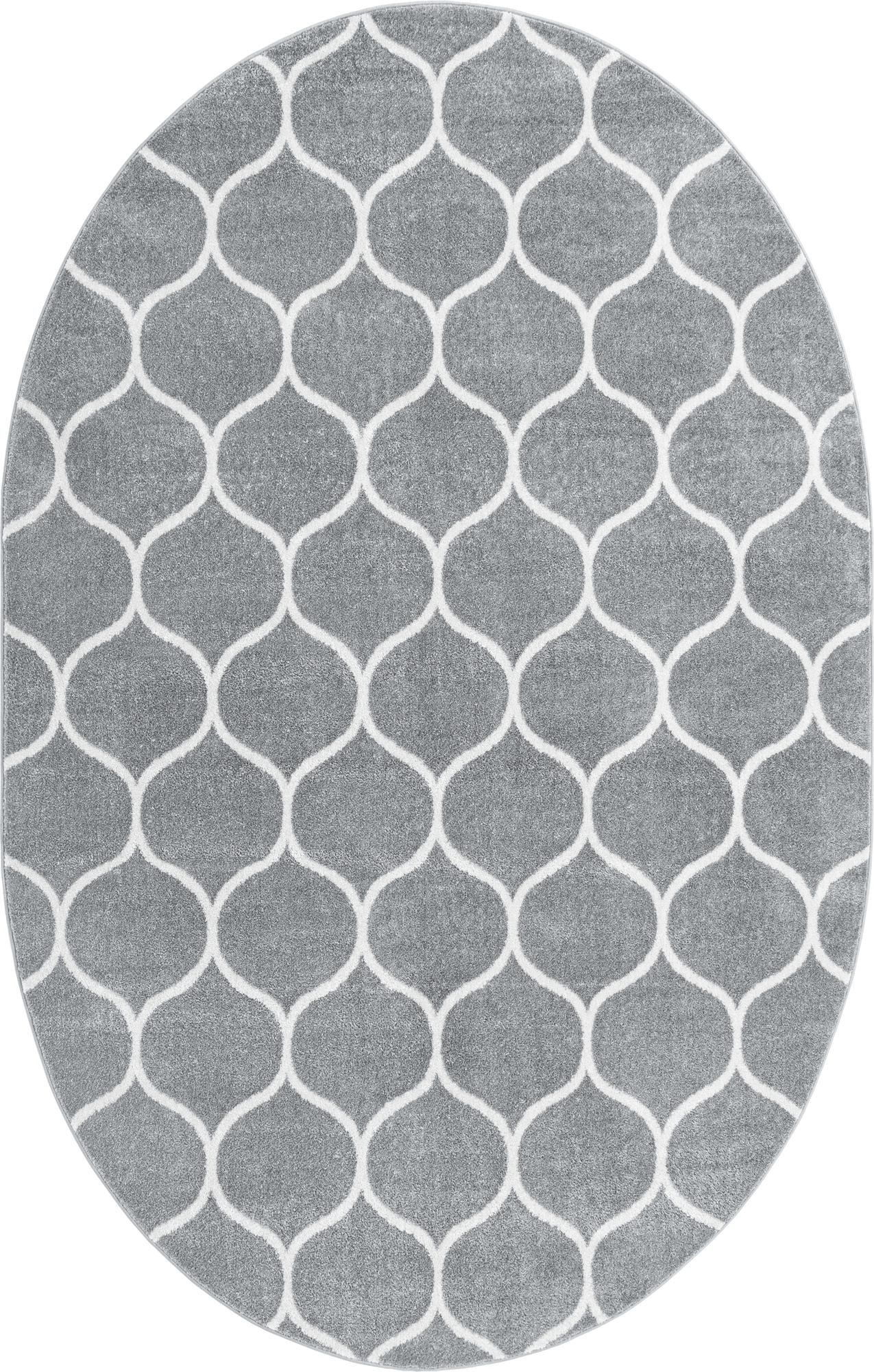 Trellis Mosaic Collection Area Rug -  Pergolatown (Light Gray)