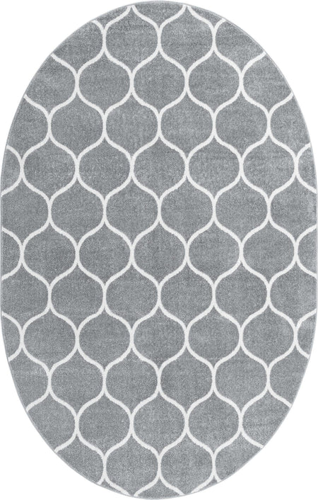 Trellis Mosaic Collection Area Rug -  Pergolatown (Light Gray)