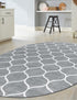 Trellis Mosaic Collection Area Rug -  Pergolatown (Light Gray)