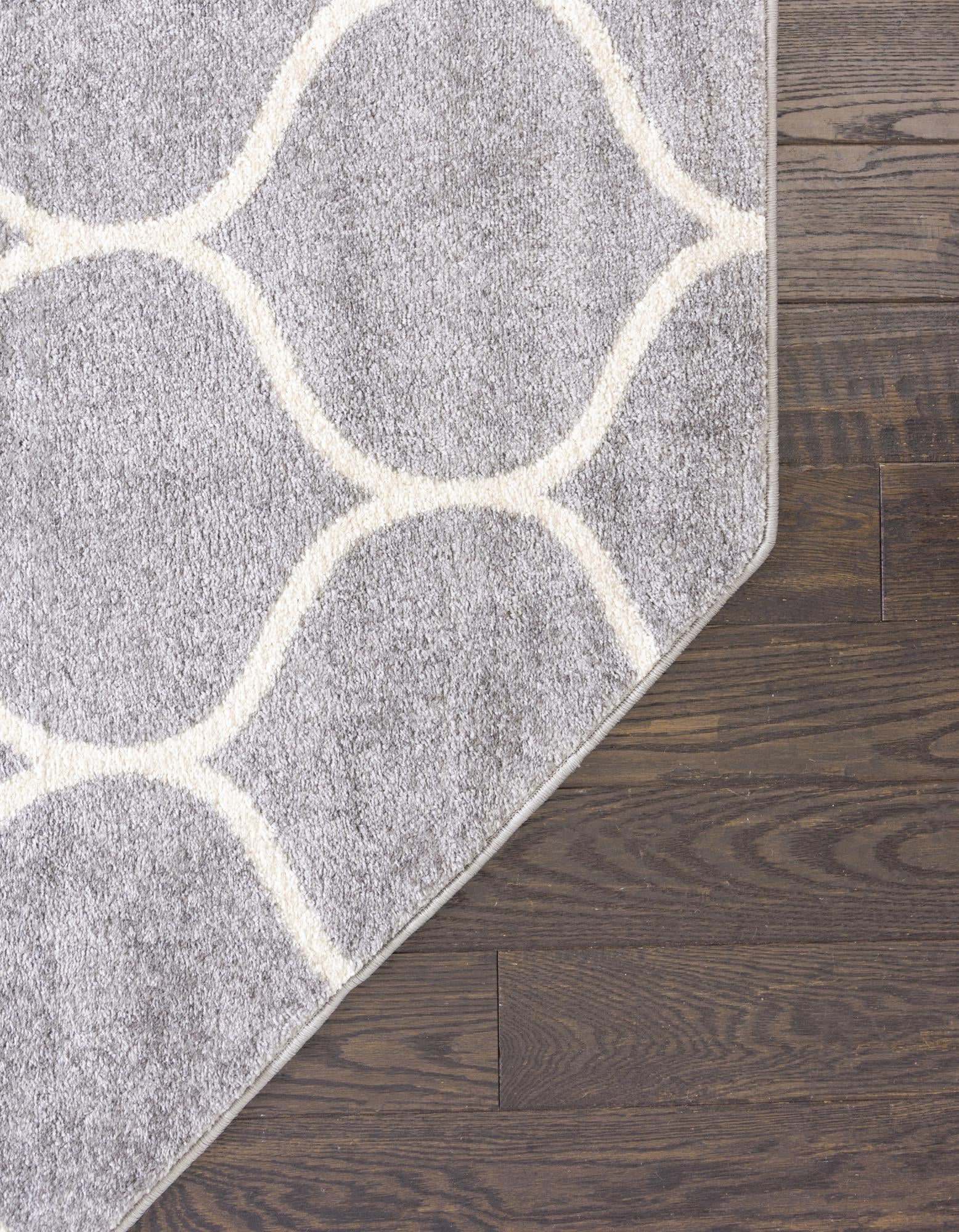 Trellis Mosaic Collection Area Rug -  Pergolatown (Light Gray)