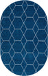 Trellis Mosaic Collection Area Rug - Arborville (Navy Blue)