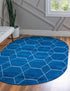 Trellis Mosaic Collection Area Rug - Arborville (Navy Blue)