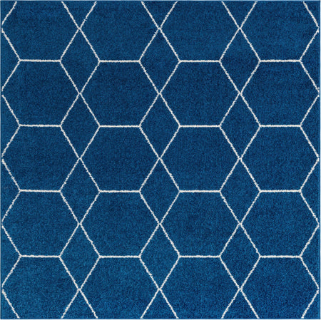 Trellis Mosaic Collection Area Rug - Arborville (Navy Blue)