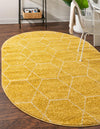 Lattice Garden Collection Area Rug - Arborville (Yellow) Oval Yellow  lifestyle 0