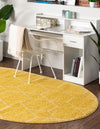 Lattice Garden Collection Area Rug - Arborville (Yellow) Oval Yellow  lifestyle 3