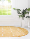 Lattice Garden Collection Area Rug - Arborville (Yellow) Oval Yellow  lifestyle 5