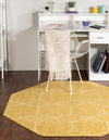 Lattice Garden Collection Area Rug - Arborville (Yellow) Octagon Yellow  lifestyle 0