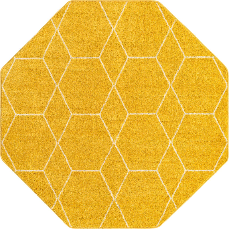 Lattice Garden Collection Area Rug - Arborville (Yellow) Octagon Yellow Main