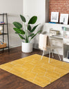 Lattice Garden Collection Area Rug - Arborville (Yellow) Square Yellow  lifestyle 3