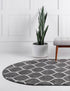 Trellis Mosaic Collection Area Rug -  Pergolatown (Dark Gray)