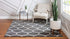 Trellis Mosaic Collection Area Rug -  Pergolatown (Dark Gray)