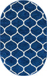 Trellis Mosaic Collection Area Rug -  Pergolatown (Navy Blue)