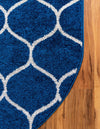 Lattice Garden Collection Area Rug -  Pergolatown (Navy Blue) Oval Navy Blue  lifestyle 8