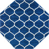 Lattice Garden Collection Area Rug -  Pergolatown (Navy Blue) Octagon Navy Blue Main