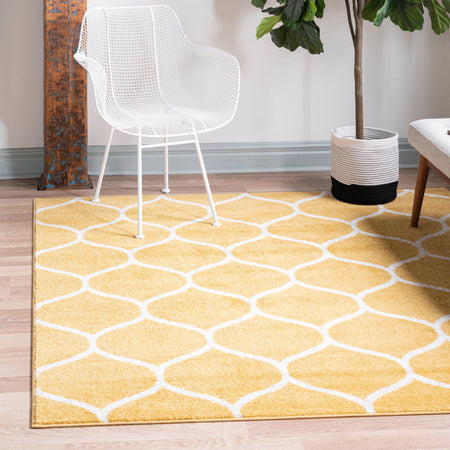 Trellis Mosaic Collection Area Rug -  Pergolatown (Yellow)