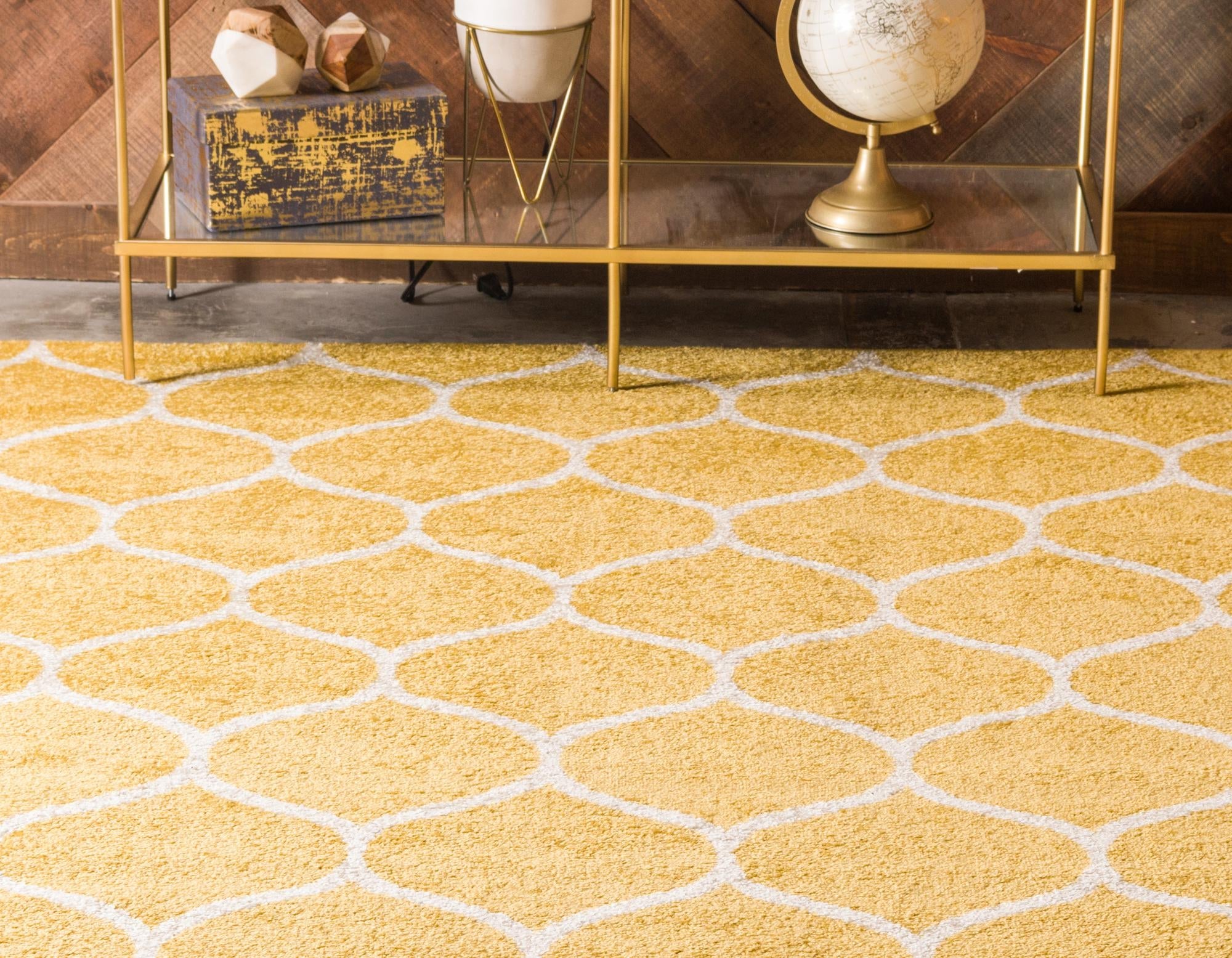 Trellis Mosaic Collection Area Rug -  Pergolatown (Yellow)