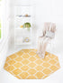 Trellis Mosaic Collection Area Rug -  Pergolatown (Yellow)