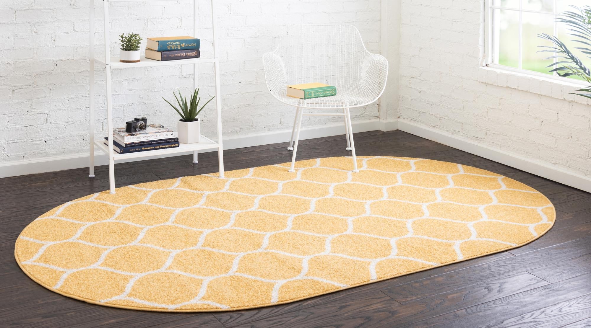 Trellis Mosaic Collection Area Rug -  Pergolatown (Yellow)