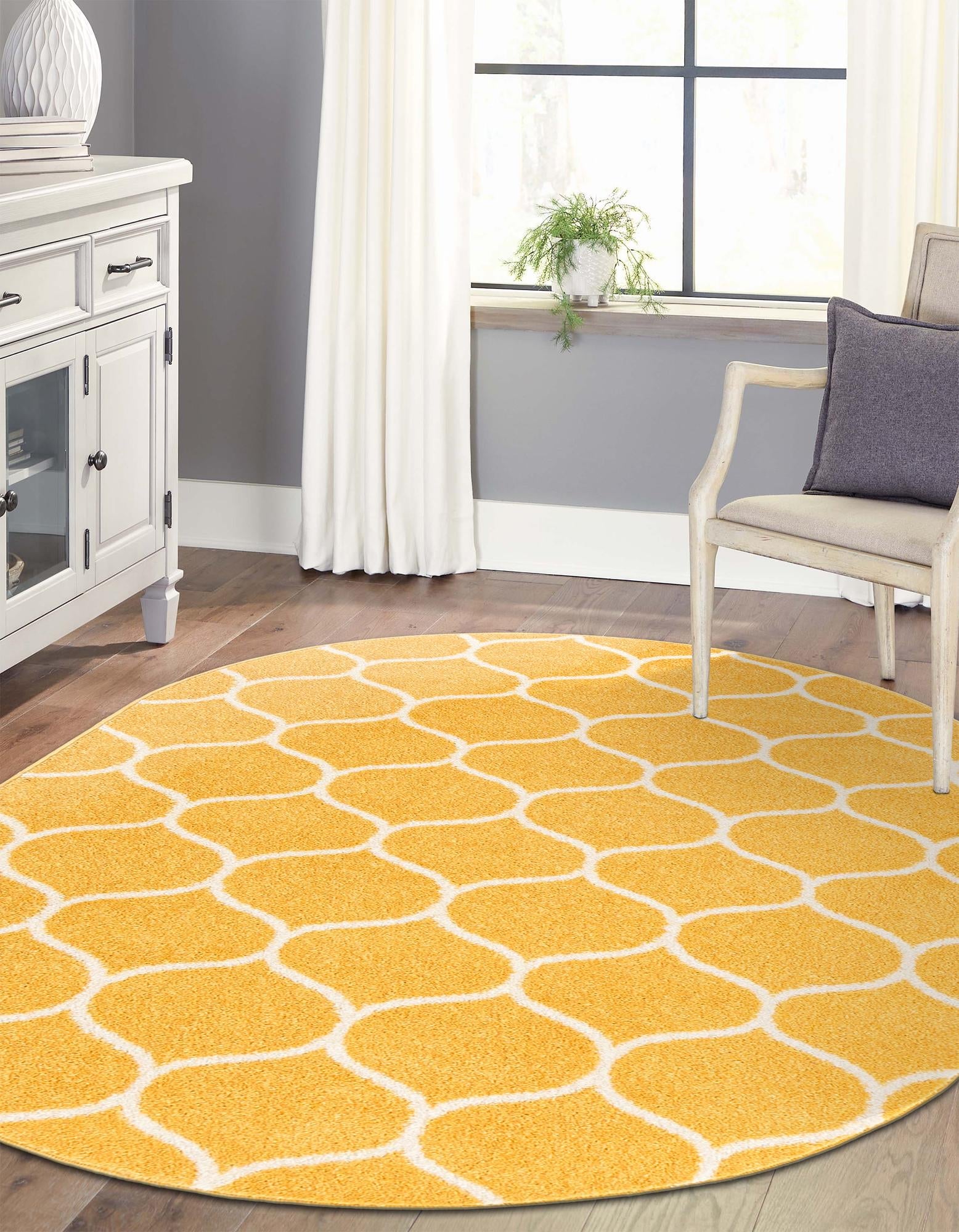 Trellis Mosaic Collection Area Rug -  Pergolatown (Yellow)