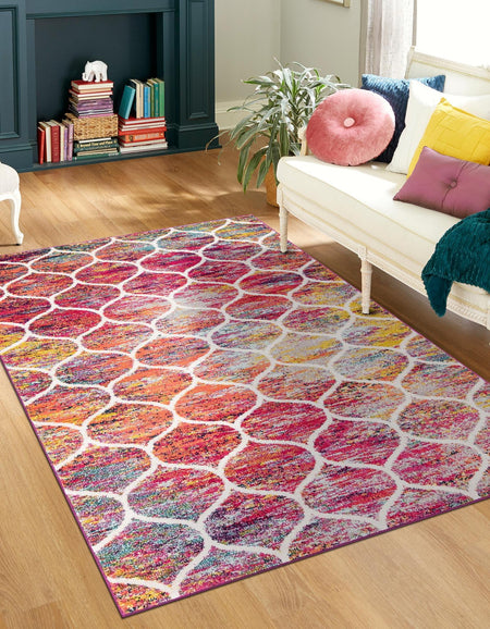 Trellis Mosaic Collection Area Rug -  Pergolatown (Multi)