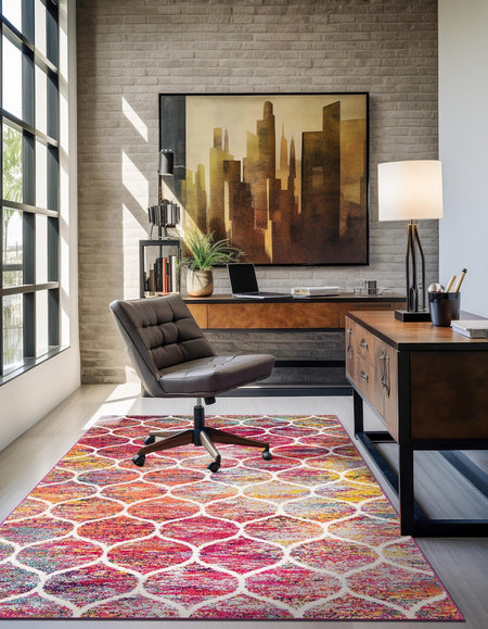 Trellis Mosaic Collection Area Rug -  Pergolatown (Multi)