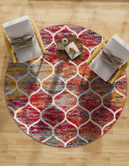 Trellis Mosaic Collection Area Rug -  Pergolatown (Multi)