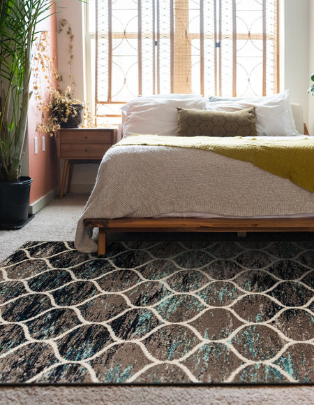 Trellis Mosaic Collection Area Rug -  Pergolatown (Blue Multi)