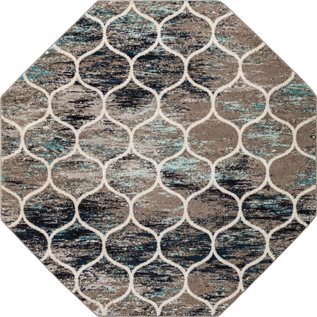 Trellis Mosaic Collection Area Rug -  Pergolatown (Blue Multi)