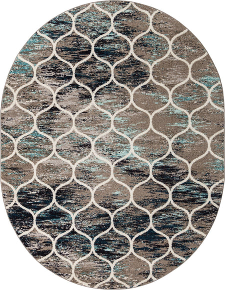 Trellis Mosaic Collection Area Rug -  Pergolatown (Blue Multi)