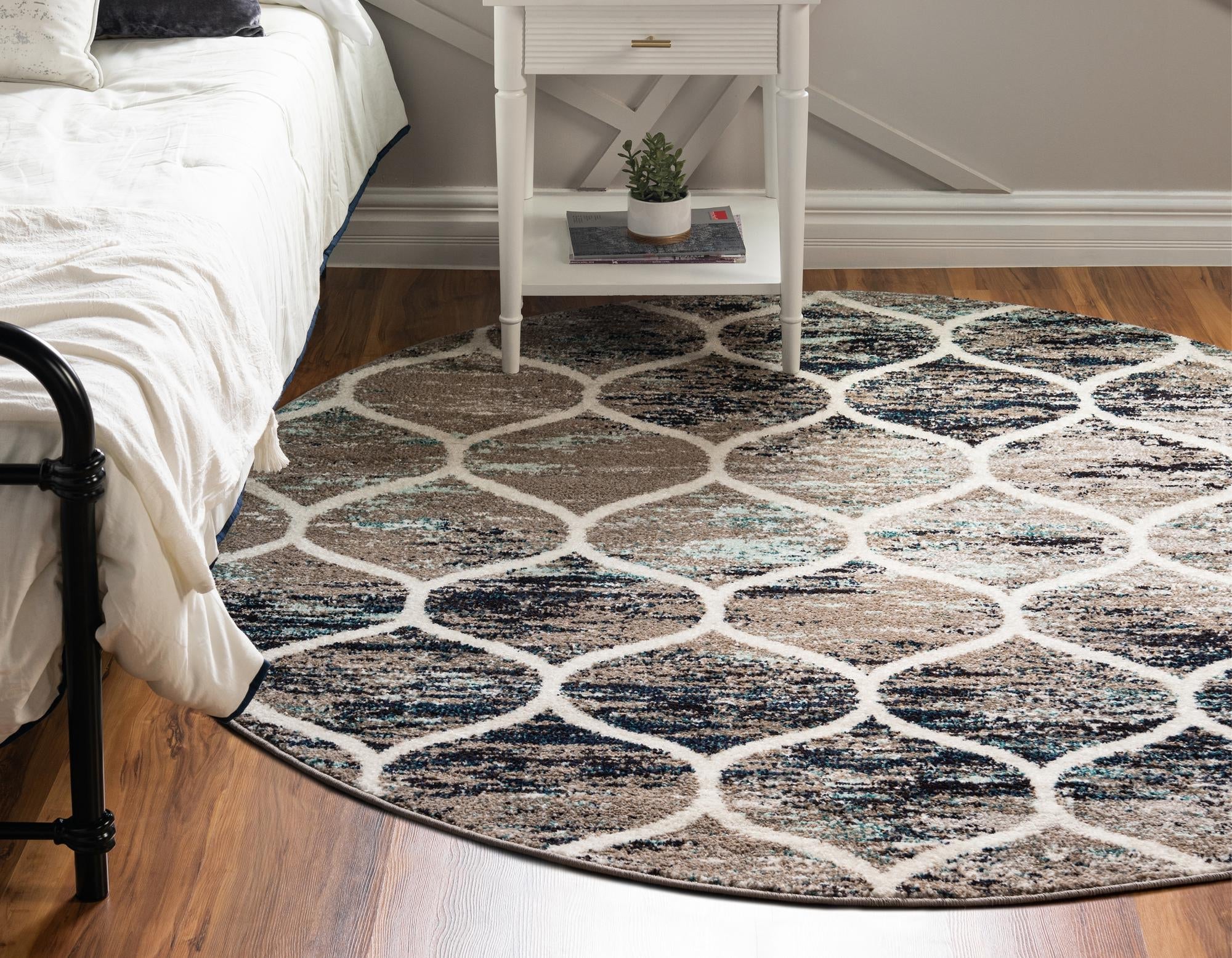 Trellis Mosaic Collection Area Rug -  Pergolatown (Blue Multi)