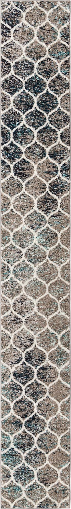 Trellis Mosaic Collection Area Rug -  Pergolatown (Blue Multi)