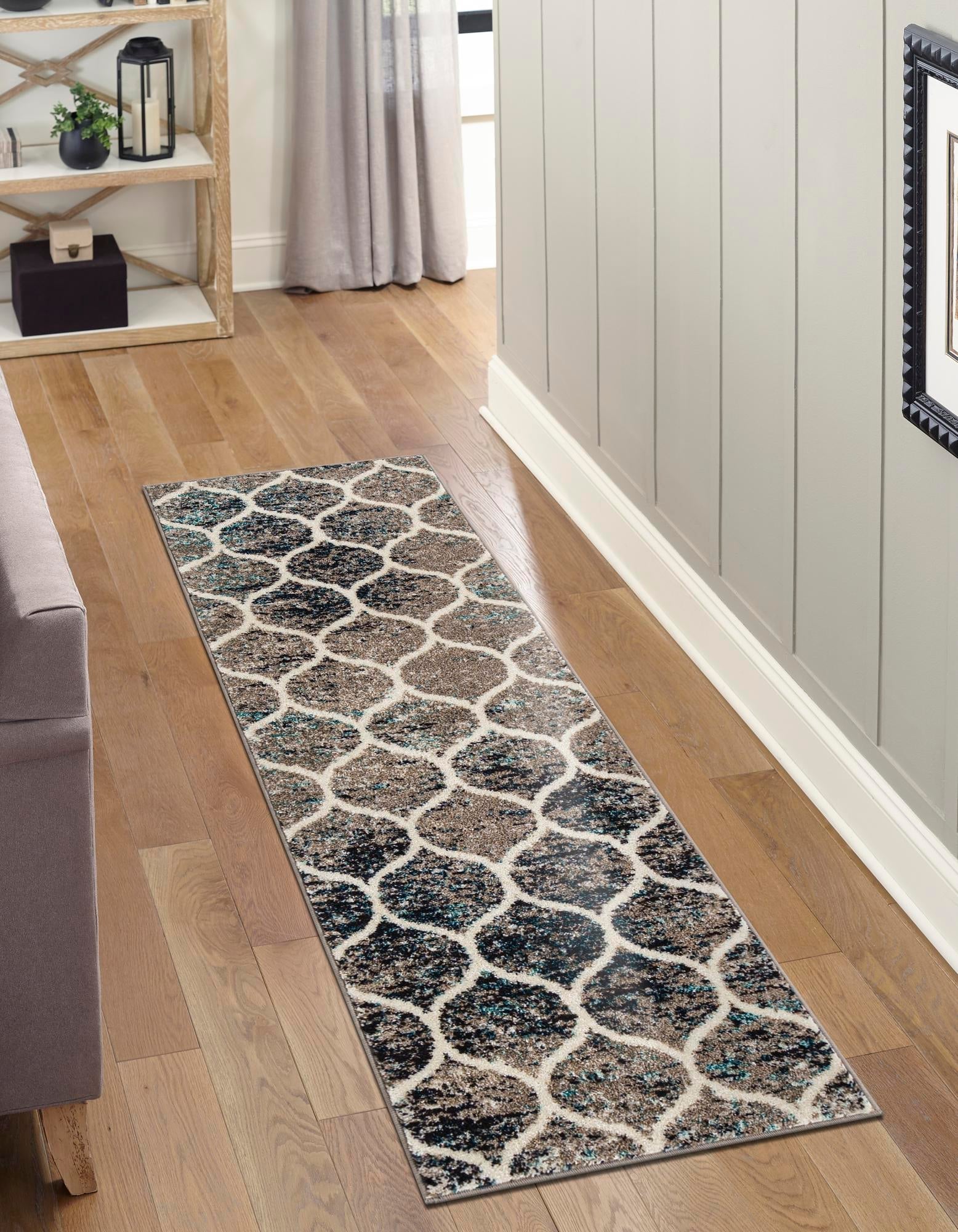 Trellis Mosaic Collection Area Rug -  Pergolatown (Blue Multi)