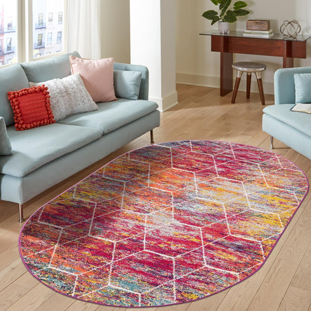 Trellis Mosaic Collection Area Rug - Arborville (Multi)