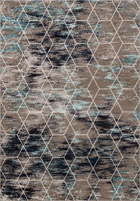 Trellis Mosaic Collection Area Rug - Arborville (Blue Multi)