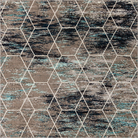 Trellis Mosaic Collection Area Rug - Arborville (Blue Multi)