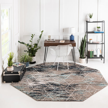 Trellis Mosaic Collection Area Rug - Arborville (Blue Multi)