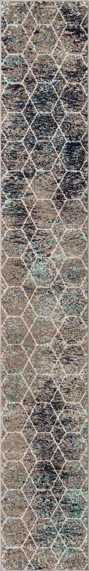 Trellis Mosaic Collection Area Rug - Arborville (Blue Multi)