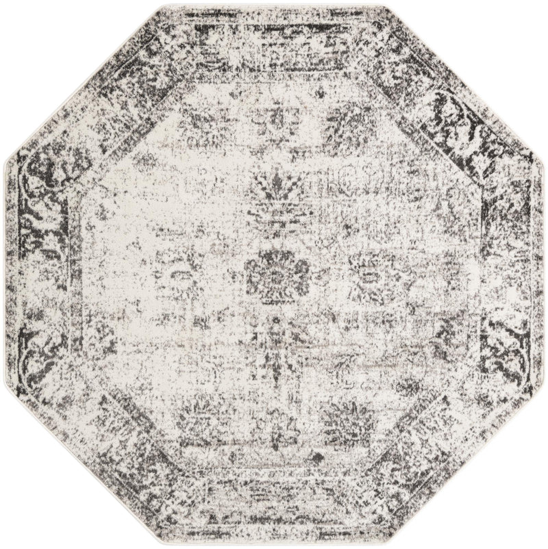 Riviera Elegance Collection Area Rug - Antibes (Gray) Octagon Gray Main