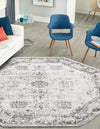 Riviera Elegance Collection Area Rug - Antibes (Gray) Octagon Gray  lifestyle 0