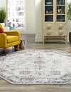 Riviera Elegance Collection Area Rug - Antibes (Gray) Octagon Gray  lifestyle 5